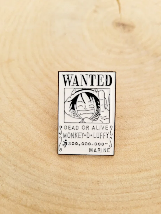 2/$20 Brand New One Piece "Wanted"Pin Brooch - Picture 1 of 3